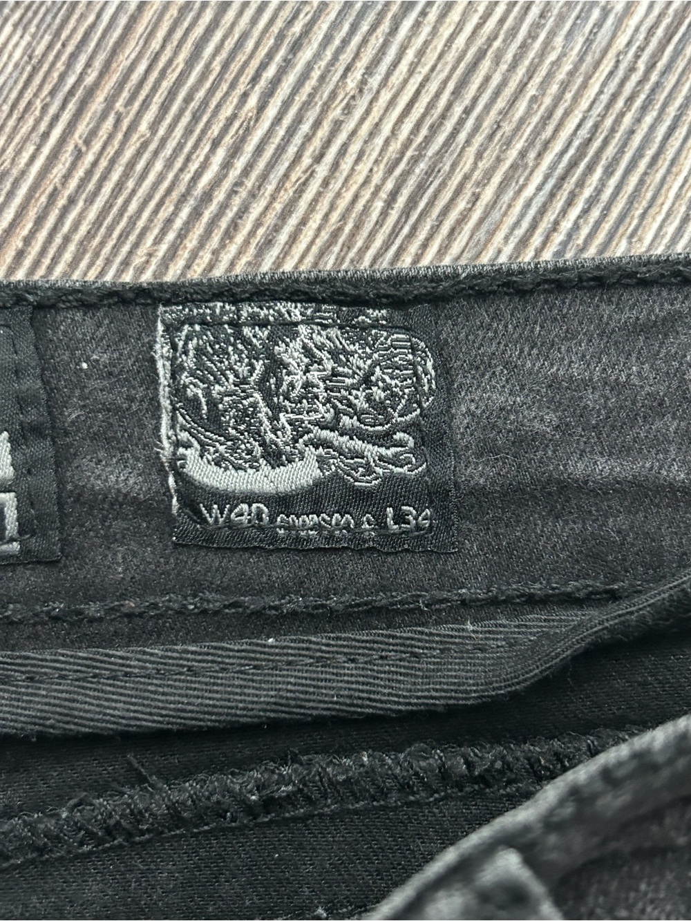 EUC Mens Heritage America 1776 Denim Distillery Distress Patchwork Punk Goth - Picture 13 of 13